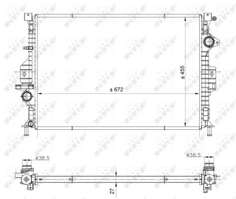 NRF Radiator, engine cooling (53812)