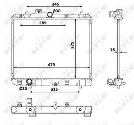 NRF Radiator, engine cooling (53918)