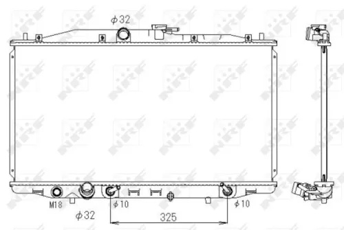 NRF Radiator, engine cooling (53391)