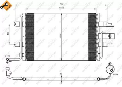 NRF Condenser, air conditioning (35227)