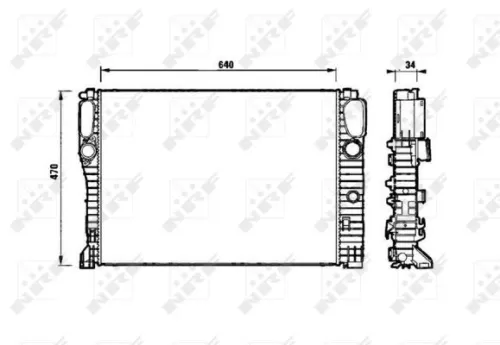NRF Radiator, engine cooling (53829)