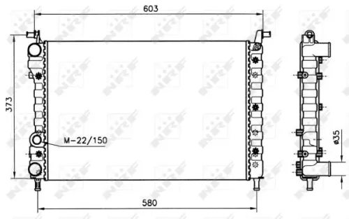 NRF Radiator, engine cooling (58221)