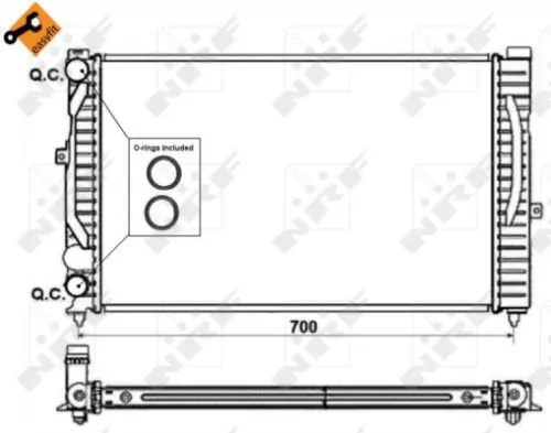 NRF Radiator, engine cooling (58259)