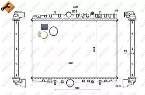 NRF Radiator, engine cooling (58315)