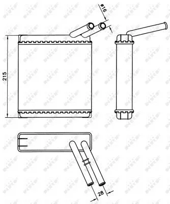 NRF Heat Exchanger, interior heating (58581)