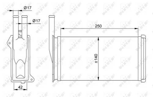 NRF Heat Exchanger, interior heating (58638)