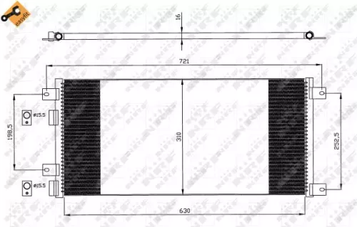 NRF Condenser, air conditioning (35643)