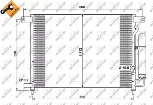 NRF Condenser, air conditioning (35766)