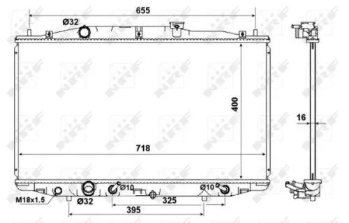 NRF Radiator, engine cooling (53970)