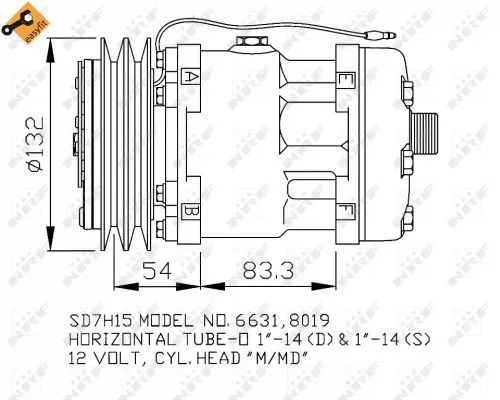 NRF Compressor, air conditioning (32138)