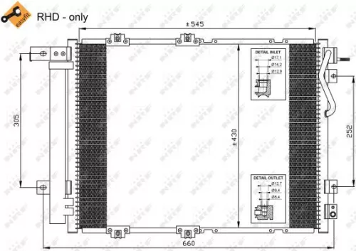 NRF Condenser, air conditioning (35519)
