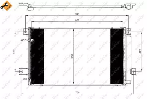 NRF Condenser, air conditioning (35628)