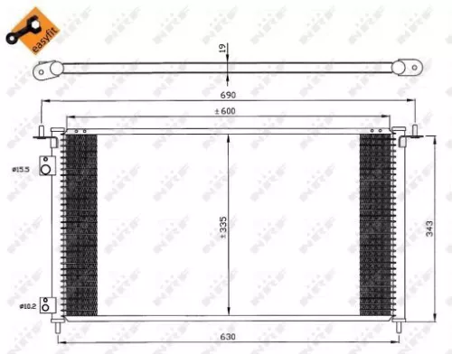 NRF Condenser, air conditioning (35636)