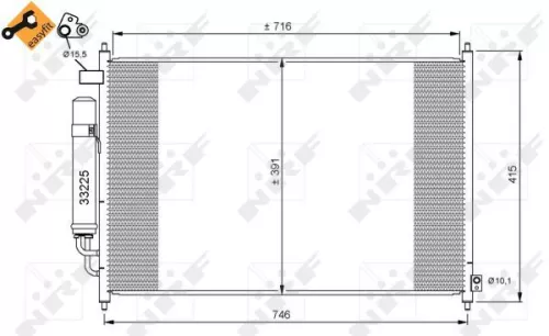 NRF Condenser, air conditioning (35867)