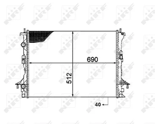 NRF Radiator, engine cooling (53820)