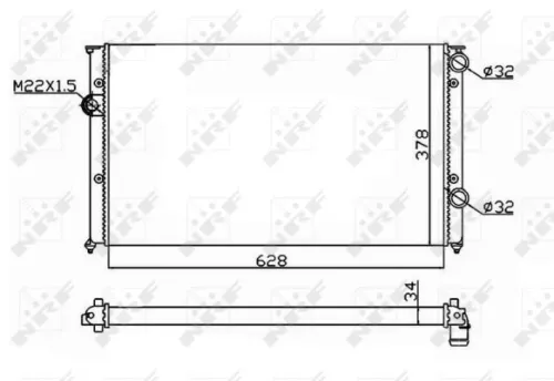 NRF Radiator, engine cooling (54693)