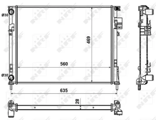 NRF Radiator, engine cooling (58332)