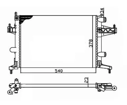 NRF Radiator, engine cooling (509596)