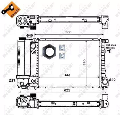 NRF Radiator, engine cooling (51356)