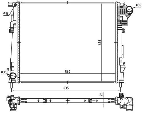 NRF Radiator, engine cooling (53966)