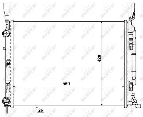 NRF Radiator, engine cooling (53004)