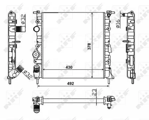 NRF Radiator, engine cooling (58023)