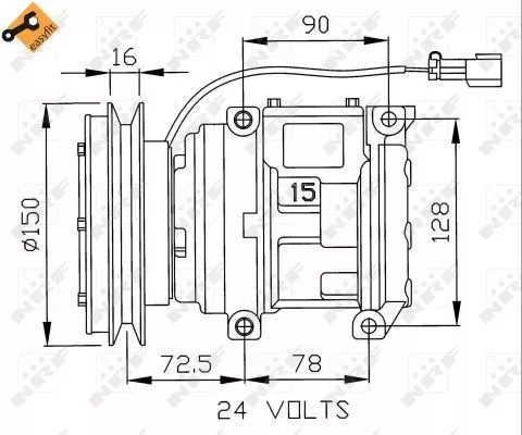 NRF Compressor, air conditioning (32243)