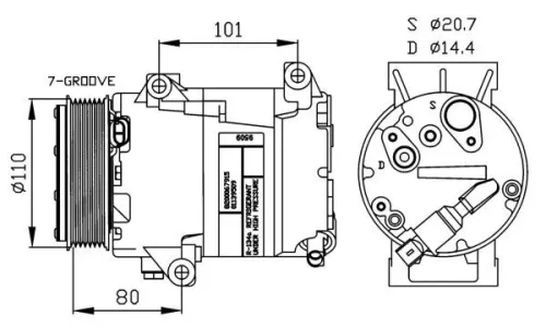 NRF Compressor, air conditioning (32252)