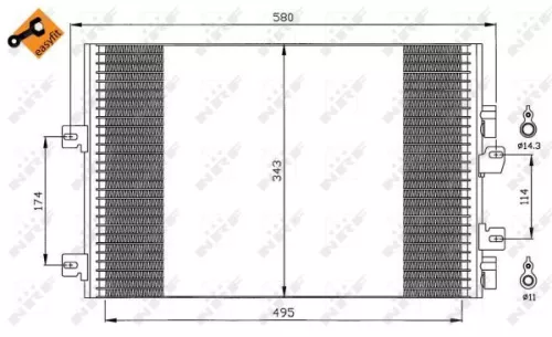NRF Condenser, air conditioning (35543)