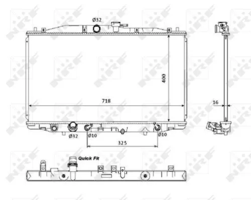 NRF Radiator, engine cooling (53393)