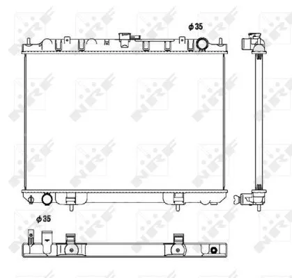 NRF Radiator, engine cooling (53450)