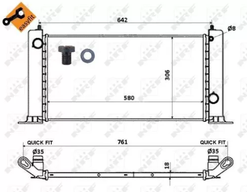 NRF Radiator, engine cooling (53603)