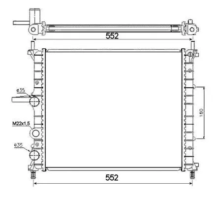 NRF Radiator, engine cooling (53607)