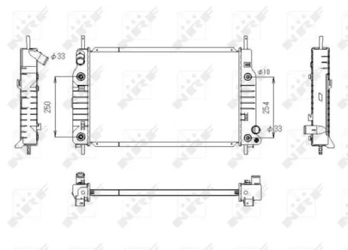NRF Radiator, engine cooling (53748)