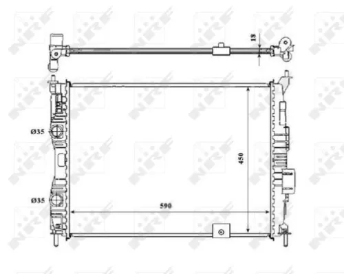 NRF Radiator, engine cooling (53846)