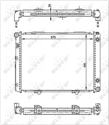 NRF Radiator, engine cooling (53866)