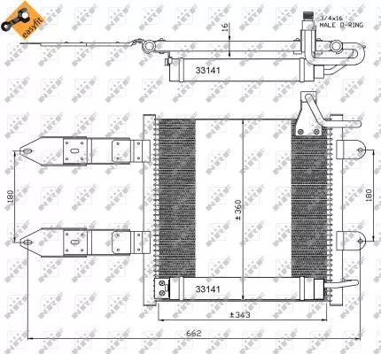 NRF Condenser, air conditioning (35367)