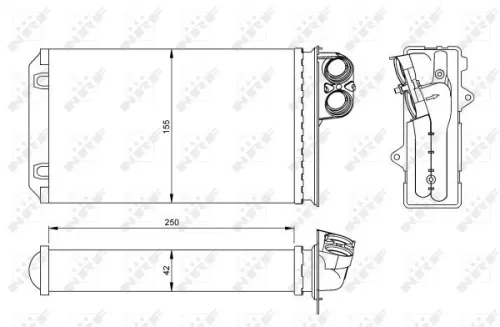 NRF Heat Exchanger, interior heating (54250)