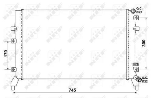 NRF Radiator, engine cooling (53884)