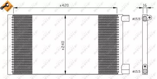 NRF Condenser, air conditioning (35487)