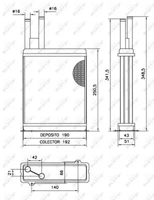 NRF Heat Exchanger, interior heating (52066)