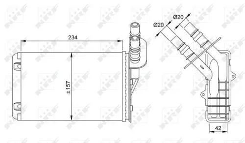 NRF Heat Exchanger, interior heating (53382)