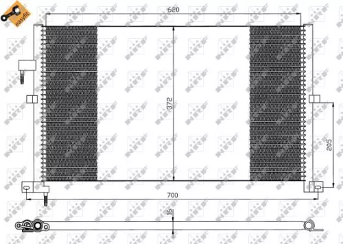 NRF Condenser, air conditioning (35525)