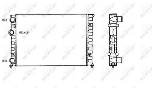 NRF Radiator, engine cooling (58819)