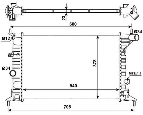 NRF Radiator, engine cooling (509516)