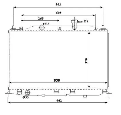 NRF Radiator, engine cooling (53822)