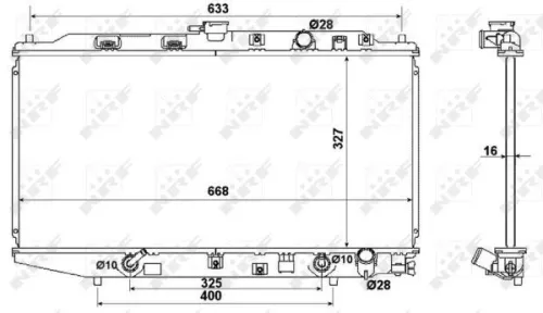 NRF Radiator, engine cooling (516728)