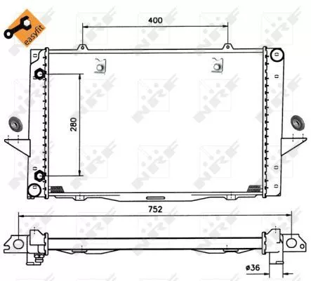 NRF Radiator, engine cooling (519509)
