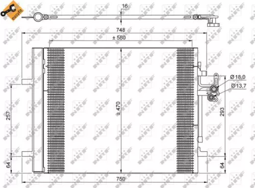 NRF Condenser, air conditioning (35884)