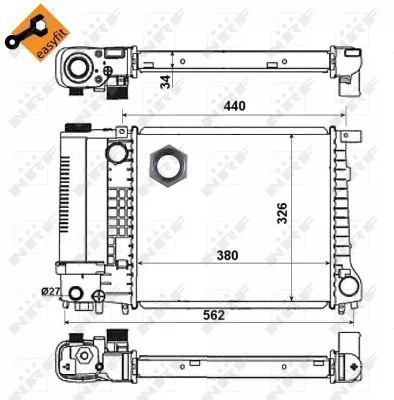 NRF Radiator, engine cooling (51351)